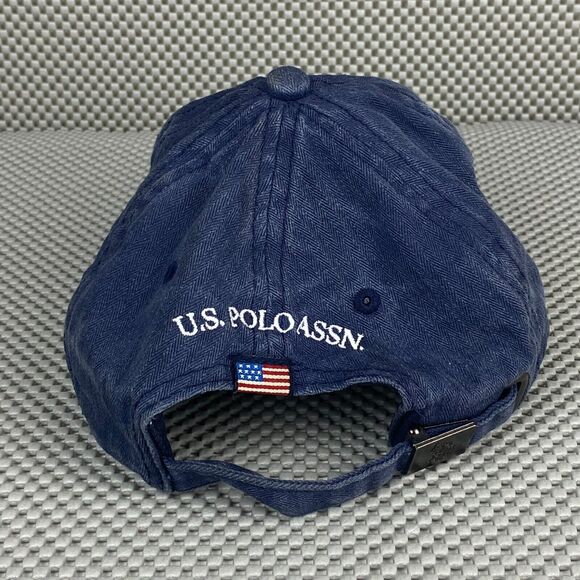 U.S Polo Assn Hat Kids Blue Embroidered Logo Adjustable Baseball Cap - Picture 5 of 9